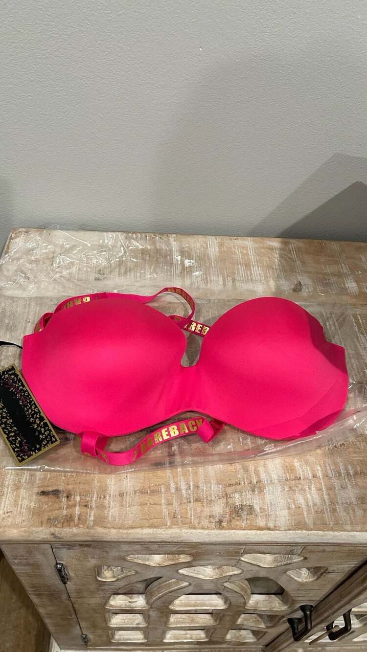 Bareback Intimates Multi-Way Convertible Strapless Bra Pink New